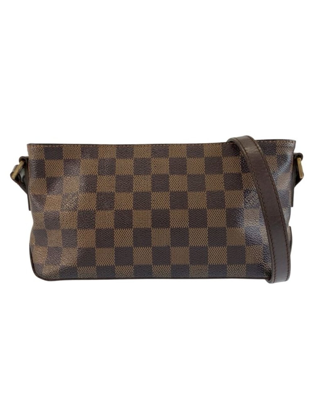 Louis Vuitton Damier Trotteur Brown Gold Shoulder Bag Pochette
